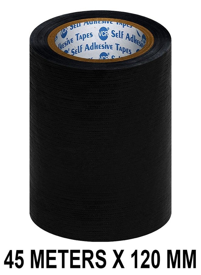 VCR Black Duct Tape - 45 Meters in Length 120mm / 5" Width - 1 Roll Per Pack - Strong Book Binding Tape - Waterproof Heavy Duty Duct Tape - Image 2